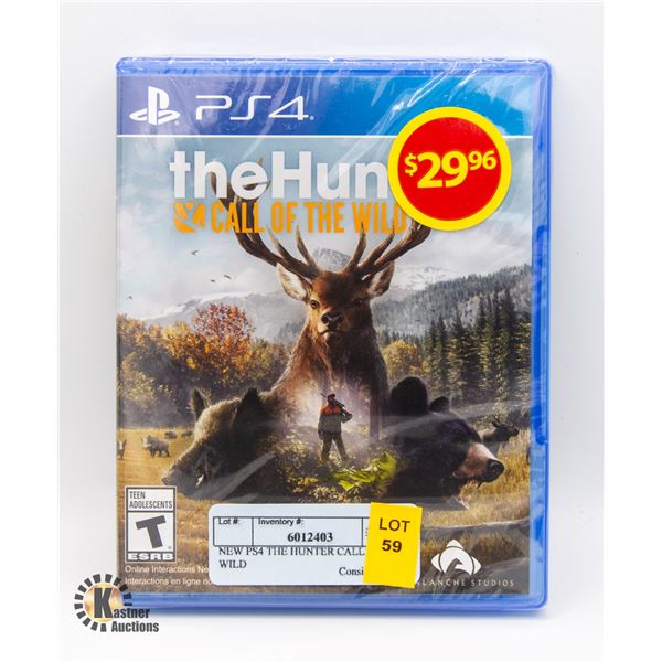 NEW PS4 THE HUNTER CALL OF THE WILD