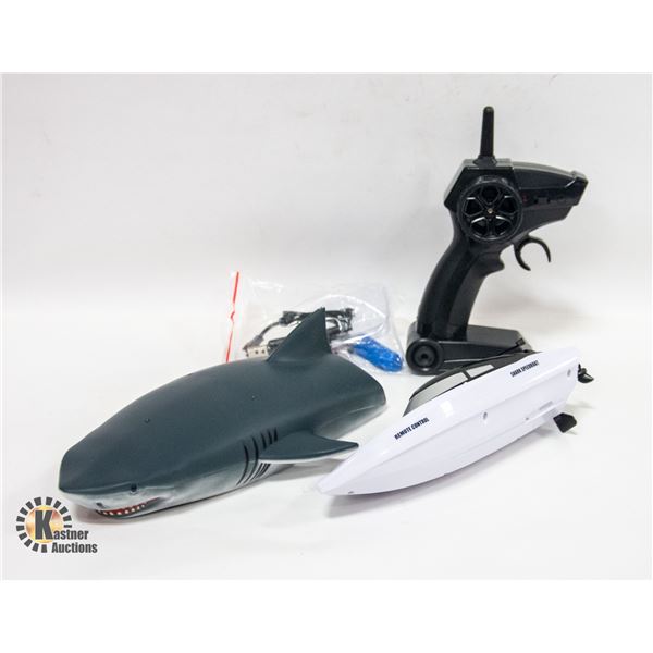 REMOTE CONTROL SHARK TOY / RC BOAT WITH 2 RECHARGE