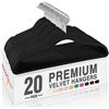 Image 1 : NEW 20 PACK BLACK VELVET HANGERS