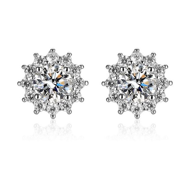1 CT GRA CERTIFIED MOISSANITE 925 SILVER EARRINGS