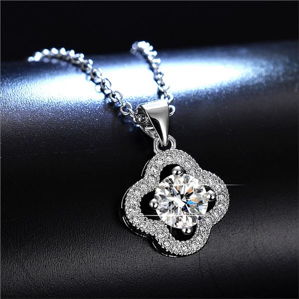 1 CT GRA CERTIFIED MOISSANITE 925 SILVER NECKLACE