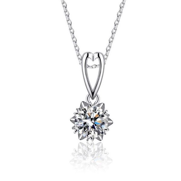 2 CT GRA CERTIFIED MOISSANITE 925 SILVER NECKLACE