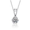Image 1 : 2 CT GRA CERTIFIED MOISSANITE 925 SILVER NECKLACE