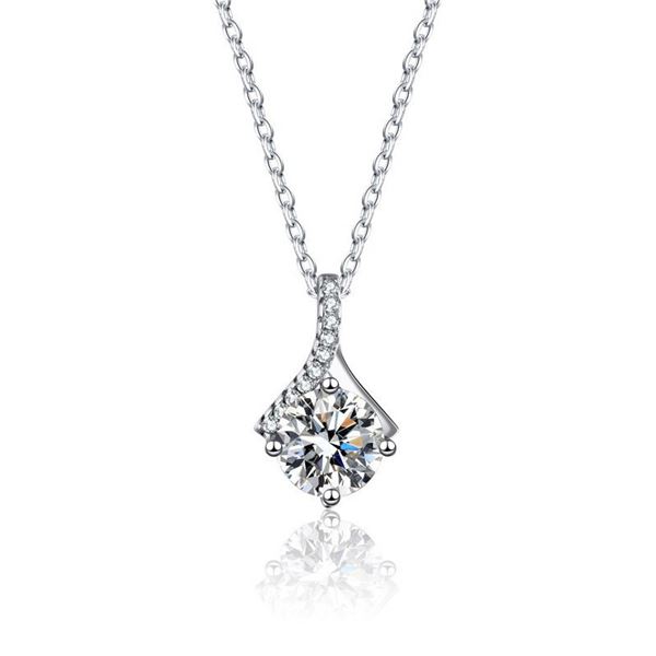 1 CT GRA CERTIFIED MOISSANITE 925 SILVER NECKLACE