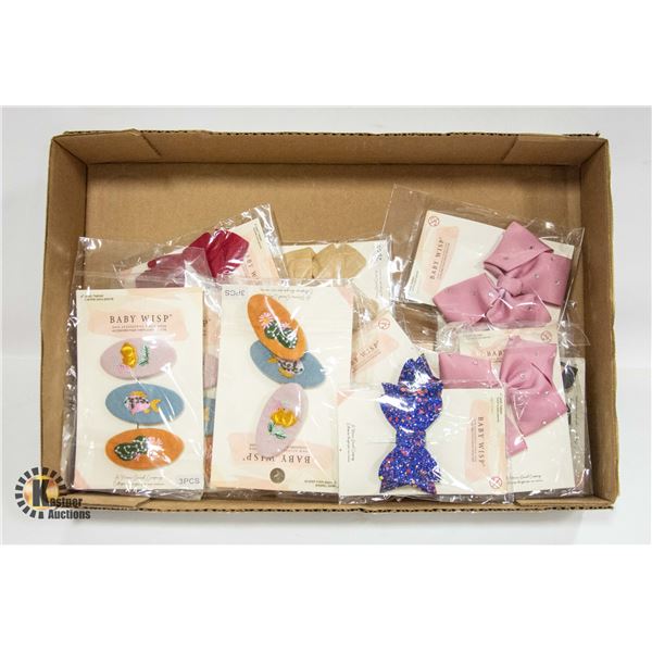 FLAT OF NEW BABY WISP HAIR ACCESSORIES - APPROX 14