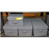 Image 1 : NEW SET OF 4 FABRIC SHOE STORAGE BOXES