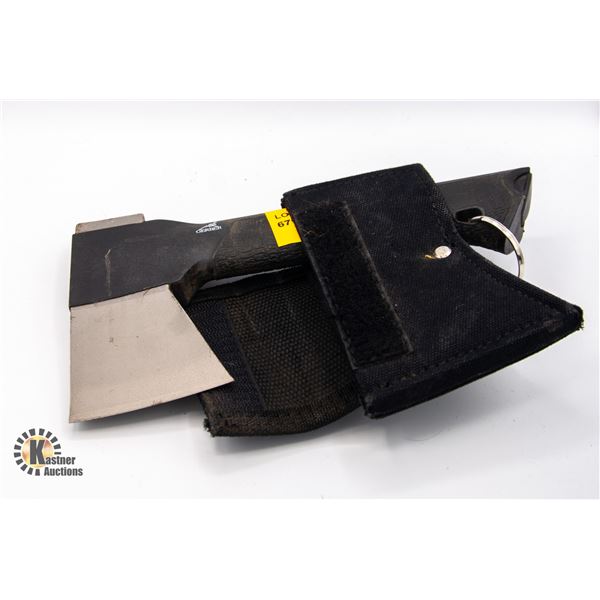 GERBER HATCHET & COMBO WITH SHEATH.