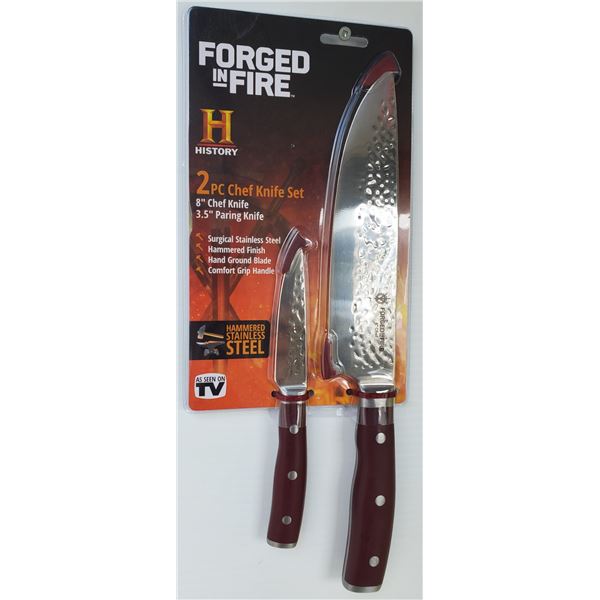 FORGED IN FIRE 2PC STAINLESS STEEL KNIFE SET