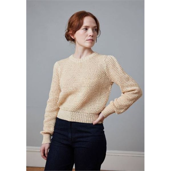 NEW M.PATMOS SIZE SMALL QUINCY PULLOVER IVORY TON