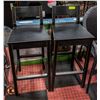 Image 1 : 2 TALL BLACK CHAIRS 29" SEAT 37" BACK HEIGHT