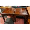 Image 1 : PAIR OF SOLID WOOD END TABLES 22" X 23" X 21"