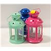 Image 1 : LOT OF 3 IKEA METAL LANTERN CANDLE HOLDERS