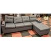 Image 2 : NEW GREY FABRIC REVERSIBLE L-SHAPE SECTIONAL