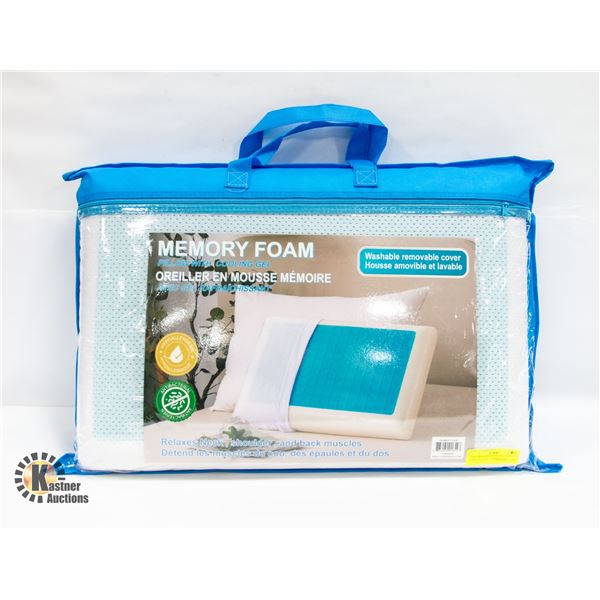 NEW MEMORY FOAM PILLOW WITH COOLING GEL + WASHABLE