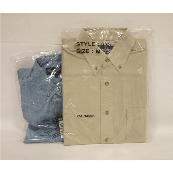 NEW MEN'S SHIRTS 1DENIM 1NATURAL SIZE M