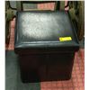 Image 1 : LEATHER STORAGE FOOTSTOOL