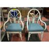 Image 1 : PAIR BENT WOOD ARMCHAIRS GREY SEAT COVERS