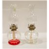 Image 1 : PAIR OF DECORATIVE OIL LAMPS 15" TALL