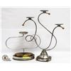 Image 1 : PAIR OF CANDLE HOLDERS SILVER TONED