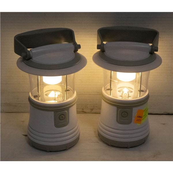 PAIR OF DORCY LED LANTERNS, WITH BATTERIES