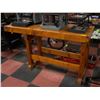 Image 1 : SOLID WOOD WORKING BENCH WITH WOODEN CLAMP