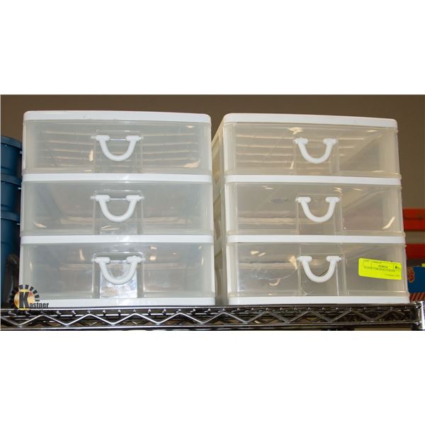 PLASTIC 6 DRAWER STORAGE