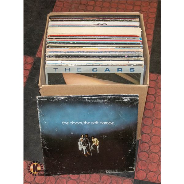 BOX OF LP RECORDS INCLUDES: THE DOORS