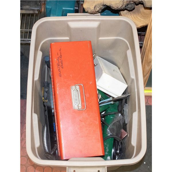 BIN WITH MISC TOOLS