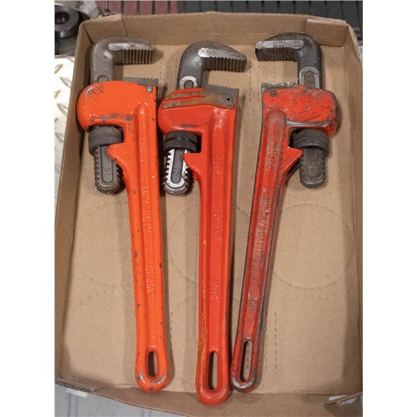 3 RIDGID PIPE WRENCHES