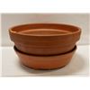 Image 1 : LARGE CLAY POT 17" ACROSS WITH DRAIN TRAY