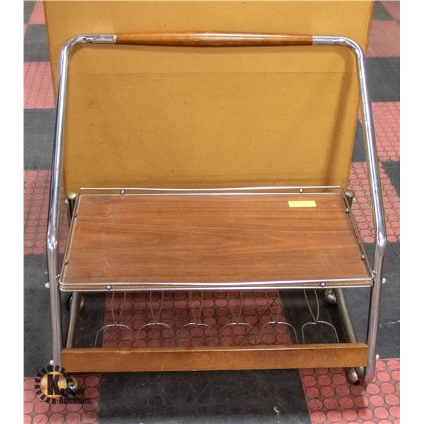 VINTAGE ROLLING TV STAND
