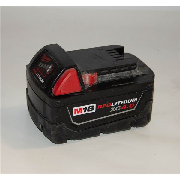 MILWAUKEE M18 XC4,0 RED LITHIUM BATTERY