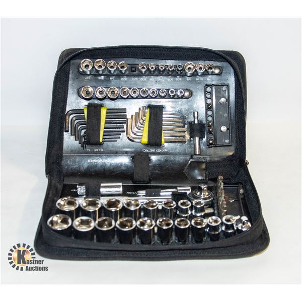SOCKET SET IN FABRIC CASE 79PC (MISSING 5/16