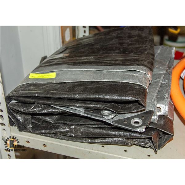 1 BLACK TARP 9' X 12'