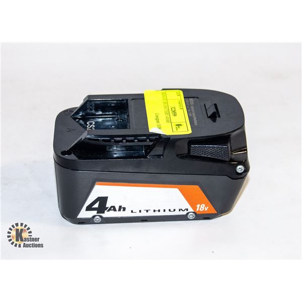 RIDGID 18V BATTERY 4.0AH