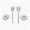 Image 4 : NEW 14k White Gold Simple Classic 0.25 ctw Round Brilliant Diamond Stud Earrings