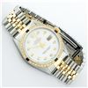 Image 3 : Rolex Mens Two Tone White Diamond And Sapphire 36MM Datejust Wristwatch