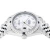 Image 9 : Rolex Mens Stainless Steel White Roman 36MM Diamond And Sapphire Datejust Wristw