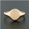 Image 2 : NEW Classic 14K Rose Gold Engraveable Oval Center Polished Petite Signet Ring