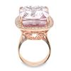Image 4 : 42.60 ctw Kunzite and 0.76 ctw Diamond Ring - 14KT Rose Gold