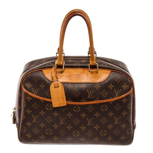 Louis Vuitton Brown Monogram Canvas Deauville Satchel Bag