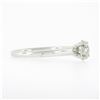 Image 5 : 14K White Gold 0.46 ctw Prong Illusion Set Round Diamond Solitaire Engagement Ri
