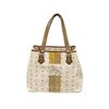 Image 1 : MCM White Leather Lion Visetos Shopper Bag