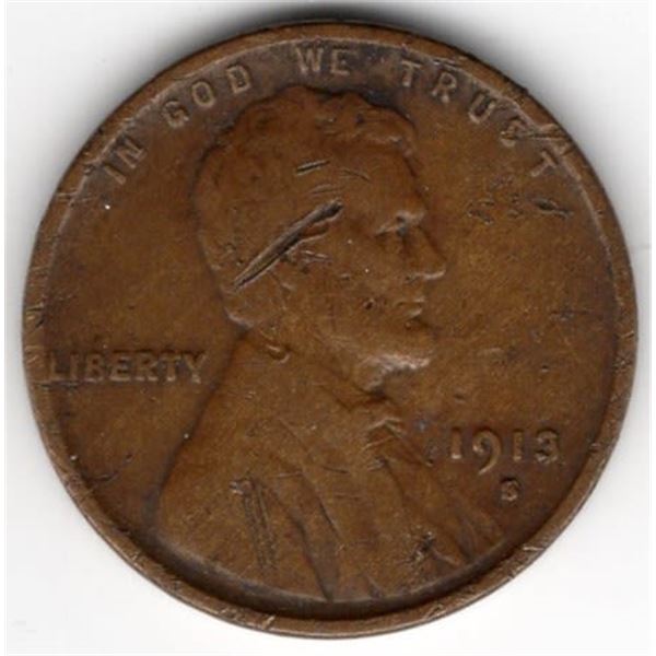 1913-S Lincoln Wheat Cent