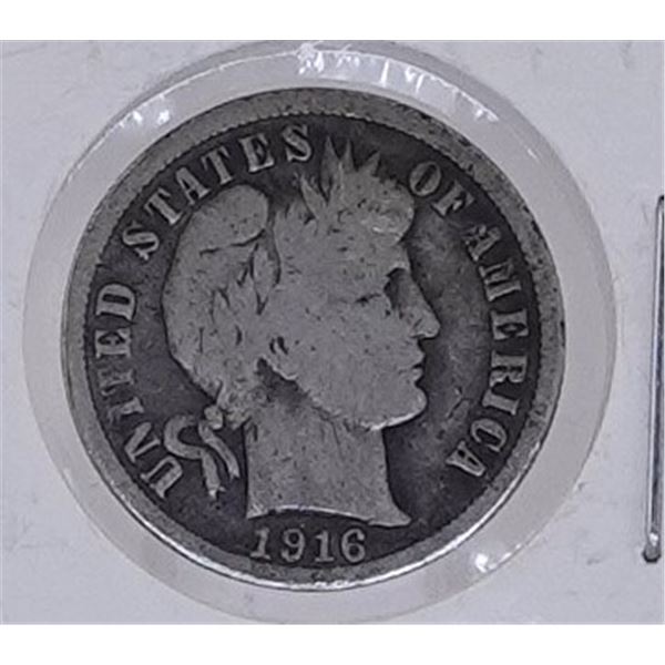 1916-S Barber Dime