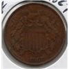 Image 1 : 1867 2 Cent Piece