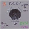 Image 1 : 1922-D Wheat Cent