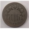 Image 1 : 1867 Shield Nickel Without Rays