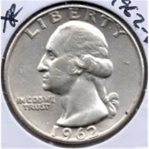 1962-D Silver Washington Quarter