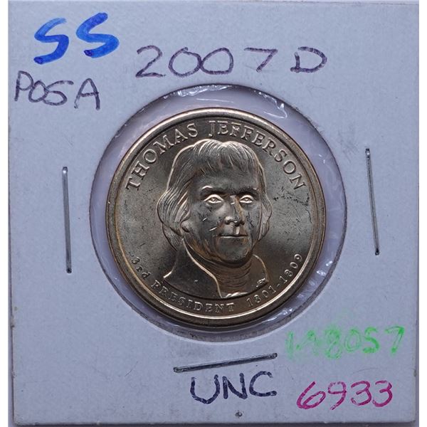 2007-D Thomas Jefferson $1